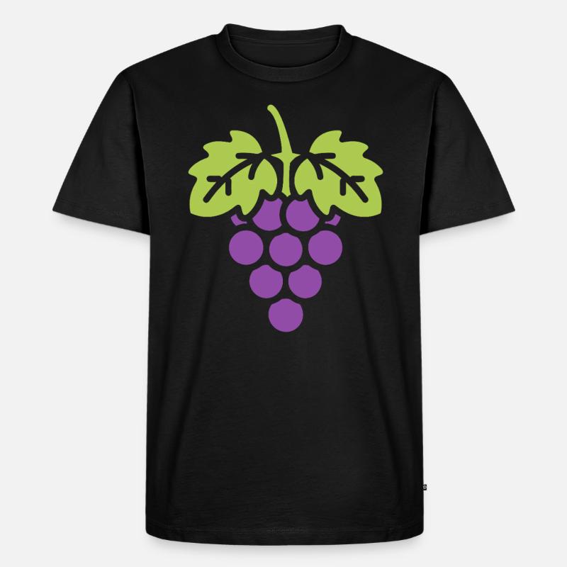 Weintraube - Männer Premium Bio T-Shirt - Schwarz