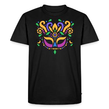 masque carnaval - T-shirt Premium bio Homme - noir - Devant - Nico (187cm)