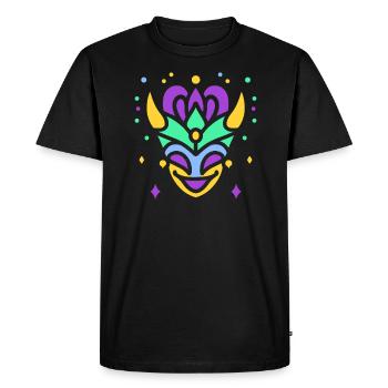 masque carnaval - T-shirt Premium bio Homme - noir - Devant - Nico (187cm)
