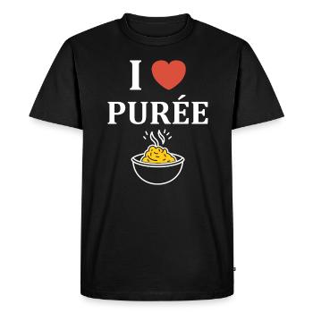 Purée - T-shirt Premium bio Homme - noir - Devant - Nico (187cm)