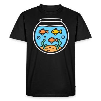 aquarium - Men's Premium Organic T-Shirt - black - Front - Nico (187cm)