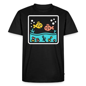 aquarium - T-shirt Premium bio Homme - noir - Devant - Nico (187cm)