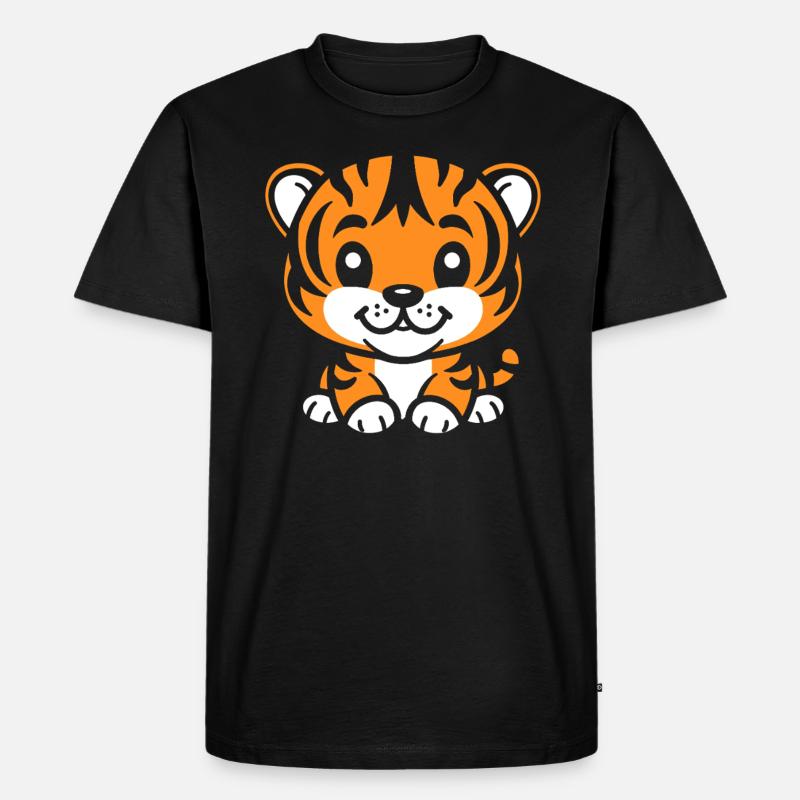 Tiger - Männer Premium Bio T-Shirt - Schwarz