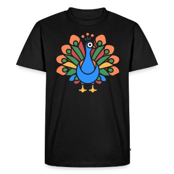 paon - T-shirt Premium bio Homme - noir - Devant - Nico (187cm)