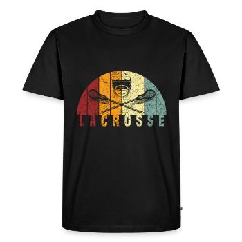 lacrosse - Men's Premium Organic T-Shirt - black - Front - Nico (187cm)