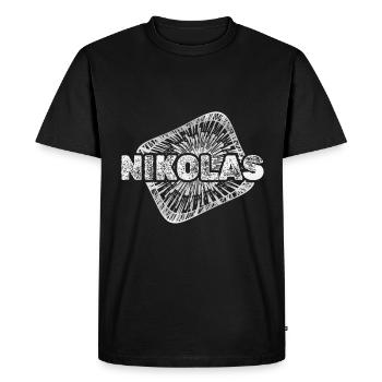Cadeau pour Nikolas - T-shirt Premium bio Homme - noir - Devant - Nico (187cm)
