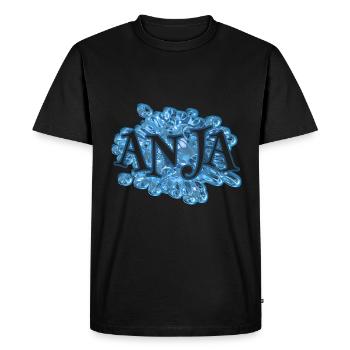 Water droplet Anja - Men's Premium Organic T-Shirt - black - Front - Nico (187cm)