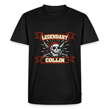 Costume de pirate Tête de pirate Crâne de Collin - T-shirt Premium bio Homme - noir - Devant - Nico (187cm)