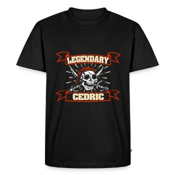 First name Cedric - Men's Premium Organic T-Shirt - black - Front - Nico (187cm)