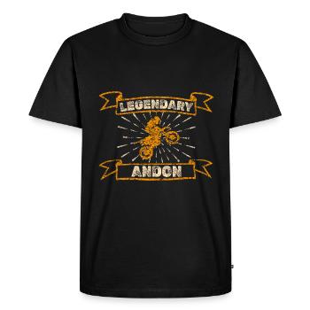 Motorcycle Andon - Men's Premium Organic T-Shirt - black - Front - Nico (187cm)