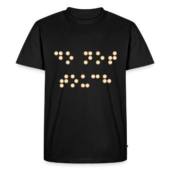 braille - T-shirt Premium bio Homme - noir - Devant - Nico (187cm)