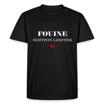 fouine - T-shirt Premium bio Homme - noir - Devant - Nico (187cm)