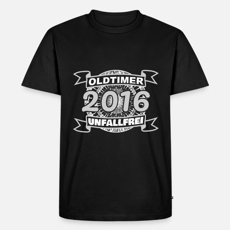 Oldtimer 2016 - Männer Premium Bio T-Shirt - Schwarz