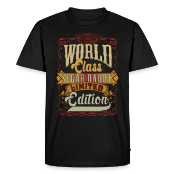 World Class Sugar Daddy Limited Edition - Men's Premium Organic T-Shirt - black - Front - Nico (187cm)