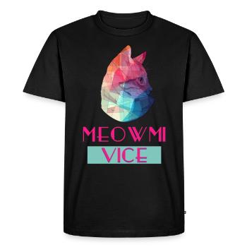 Meowmi Vice - T-shirt Premium bio Homme - noir - Devant - Nico (187cm)