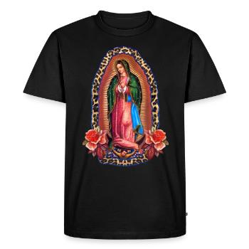 Dame de Guadalupe - T-shirt Premium bio Homme - noir - Devant - Nico (187cm)