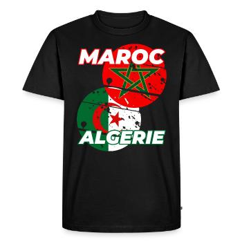 Morocco Algeria - Men's Premium Organic T-Shirt - black - Front - Nico (187cm)