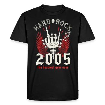 Born in 2005 party musician 18 years anniversary - Men's Premium Organic T-Shirt - black - Front - Nico (187cm)