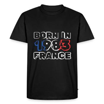 83s - Men's Premium Organic T-Shirt - black - Front - Nico (187cm)