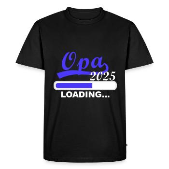Grand-père 2025 chargement, je vais être grand-père 2025 - T-shirt Premium bio Homme - noir - Devant - Nico (187cm)