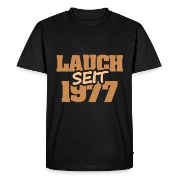 Année 1977 - T-shirt Premium bio Homme - noir - Devant - Nico (187cm)