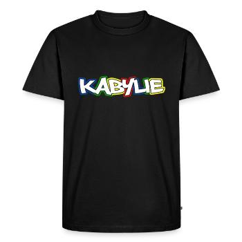 Kabylie aux couleurs Amazigh - T-shirt Premium bio Homme - noir - Devant - Nico (187cm)