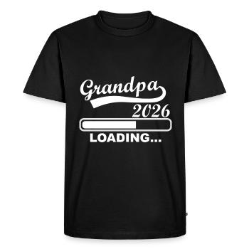Grandpa 2026 Loading Progress - Men's Premium Organic T-Shirt - black - Front - Nico (187cm)