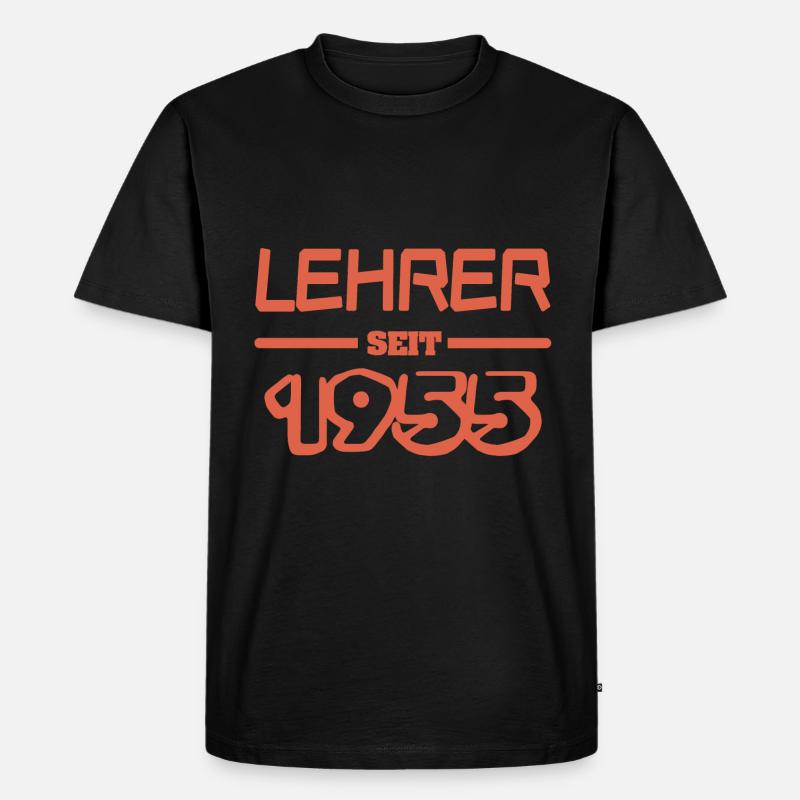 Lehrer Lehrerin 1955 - Männer Premium Bio T-Shirt - Schwarz