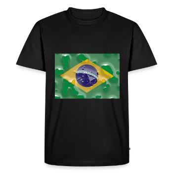 Brésil - T-shirt Premium bio Homme - noir - Devant - Nico (187cm)