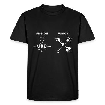 Fusion nucléaire Physique de fission nucléaire - T-shirt Premium bio Homme - noir - Devant - Nico (187cm)