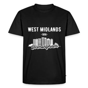 Birmingham West Midlands Skyline Gift - T-shirt Premium bio Homme - noir - Devant - Nico (187cm)