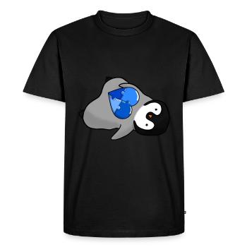 Baby Penguin Autism Awareness - Men's Premium Organic T-Shirt - black - Front - Nico (187cm)