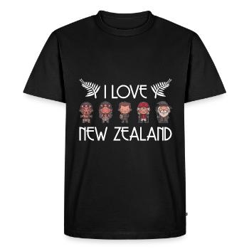 New Zealand Holiday Travel Saying Gift - Men's Premium Organic T-Shirt - black - Front - Nico (187cm)