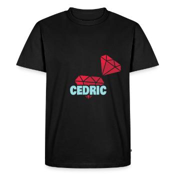Diamond Cedric - Men's Premium Organic T-Shirt - black - Front - Nico (187cm)