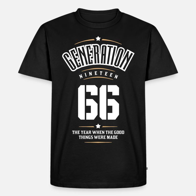 Generation 1966 - Männer Premium Bio T-Shirt - Schwarz