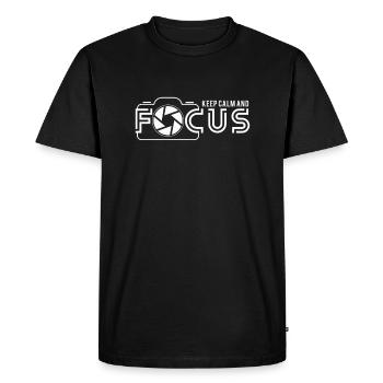 Caméra photo - T-shirt Premium bio Homme - noir - Devant - Nico (187cm)