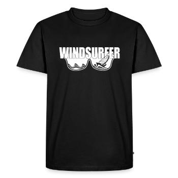 Planche à voile Planche à voile Windsurffer - T-shirt Premium bio Homme - noir - Devant - Nico (187cm)