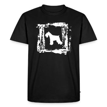 Moustache géante Chien De Moustache Giant Dog - T-shirt Premium bio Homme - noir - Devant - Nico (187cm)