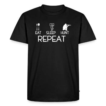 Hunter Hunting Hunter Hunting Hunting - Men's Premium Organic T-Shirt - black - Front - Nico (187cm)