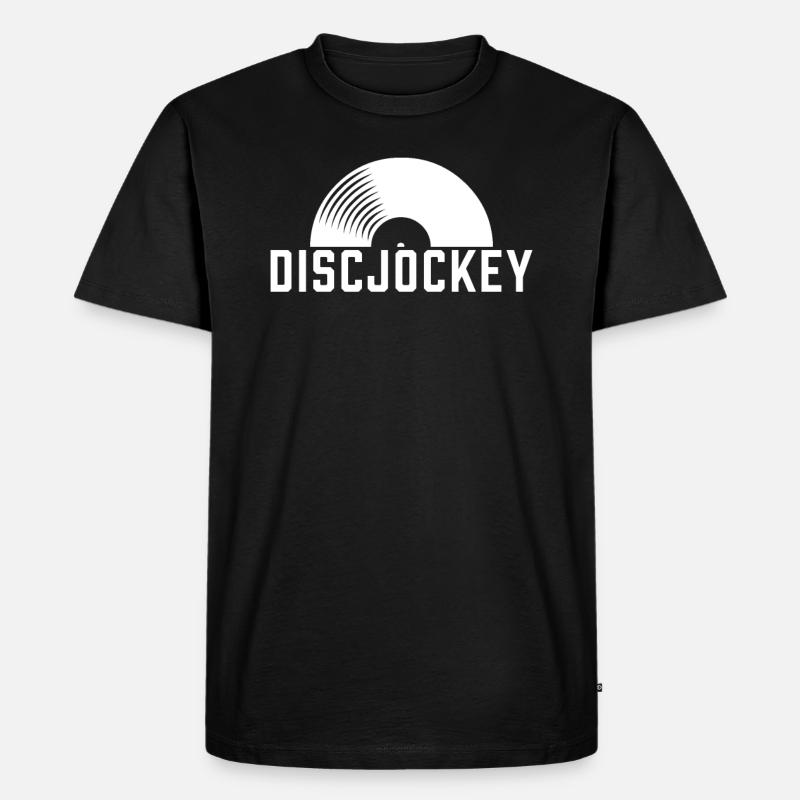 DJ - Männer Premium Bio T-Shirt - Schwarz