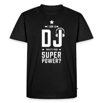 DJ Disc Jockey Discjockey DJ Party DJ - Men's Premium Organic T-Shirt - black - Front - Nico (187cm)