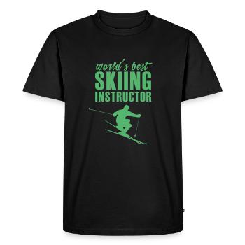 Moniteur de ski Ski Club Ski Instructor Moniteur de ski Ski - T-shirt Premium bio Homme - noir - Devant - Nico (187cm)