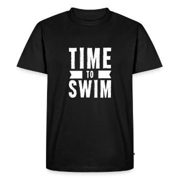Natation Natation Natation Swimmer Swimming - T-shirt Premium bio Homme - noir - Devant - Nico (187cm)