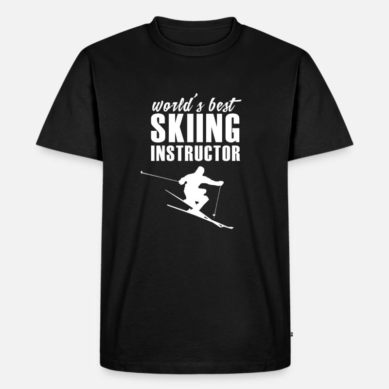Skilehrerin - Männer Premium Bio T-Shirt - Schwarz