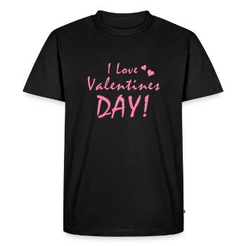 Valentine Valentine Valentine Saint Valentin Date - T-shirt Premium bio Homme - noir - Devant - Nico (187cm)