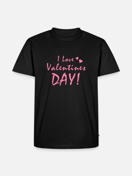 Valentinsdag Valentinsdag Dato - Herre Premium økologisk T-shirt - sort
