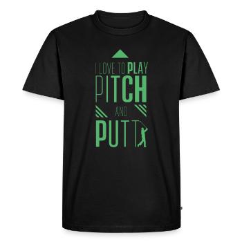 Pitching Pitch et Putt Pitch & Putt Golf Putter - T-shirt Premium bio Homme - noir - Devant - Nico (187cm)