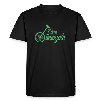 Monocycle Monocycle Monocycle Unicycling Unicycling - T-shirt Premium bio Homme - noir - Devant - Nico (187cm)