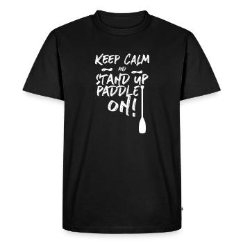Stand Up Paddle - T-shirt Premium bio Homme - noir - Devant - Nico (187cm)