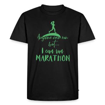 Marathoniens - T-shirt Premium bio Homme - noir - Devant - Nico (187cm)